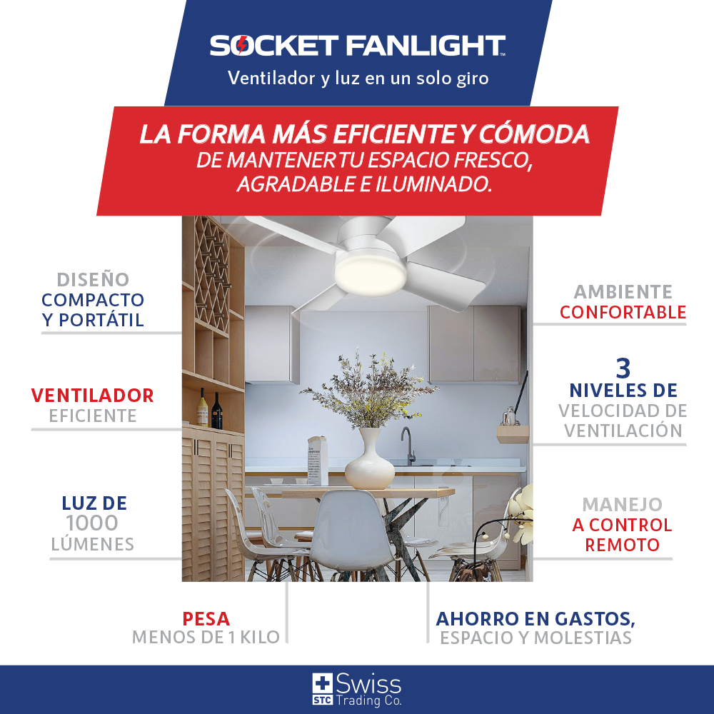 Socket Fanlight™ - Dile adiós al calor y a la oscuridad