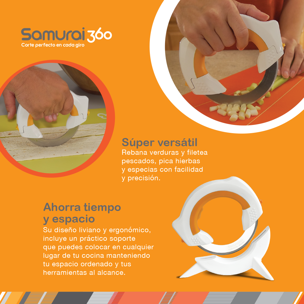 Samurai 360 Cuchillo Circular Giratorio