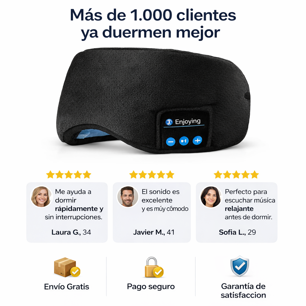 Antifaz Con Audifonos Para Dormir