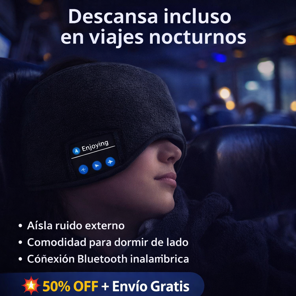 Antifaz Con Audifonos Para Dormir