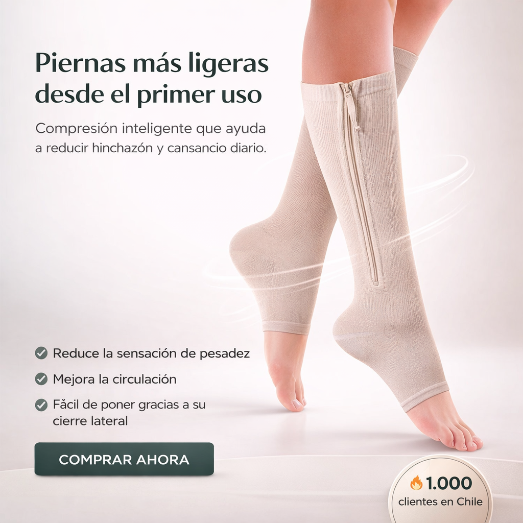Vital Socks Medias de Compresión Set 3 Und Alivio y Comodidad Instantánea (2 Pares Beige + 1 Ng)