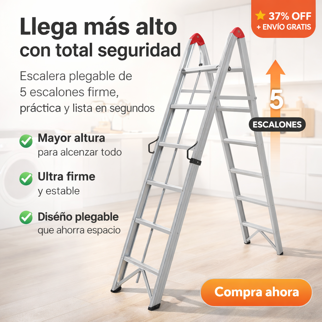 Fold a Step Escalera Plegable 5 esc