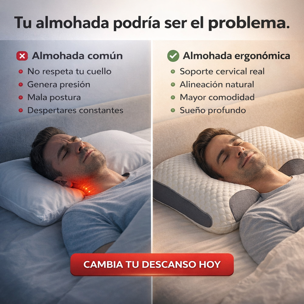 Almohada Cervical Ergonómica - Solo Por hoy Lleva 2X1