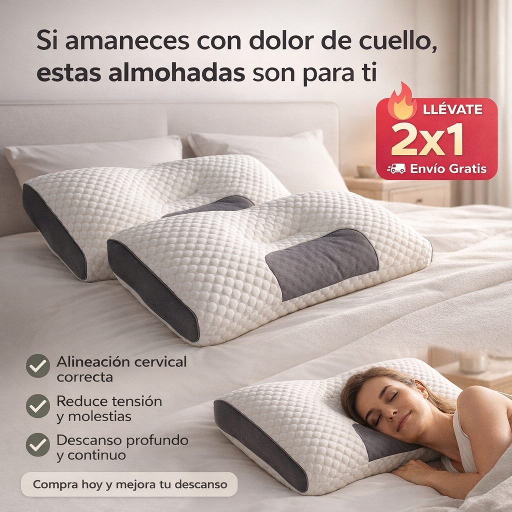 Almohada Cervical Ergonómica - Solo Por hoy Lleva 2X1