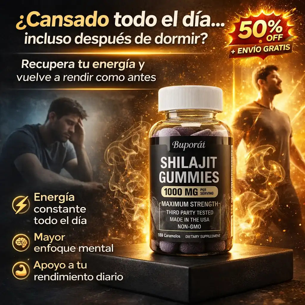 Shilajit Gomitas - Vuelve a sentir la energía que creías perdida.