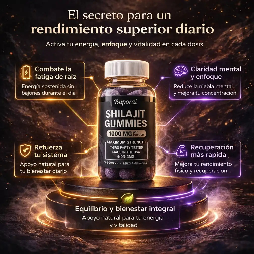 Shilajit Gomitas - Vuelve a sentir la energía que creías perdida.