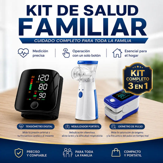 Kit Tensiómetro + Nebulizador + Oxímetro