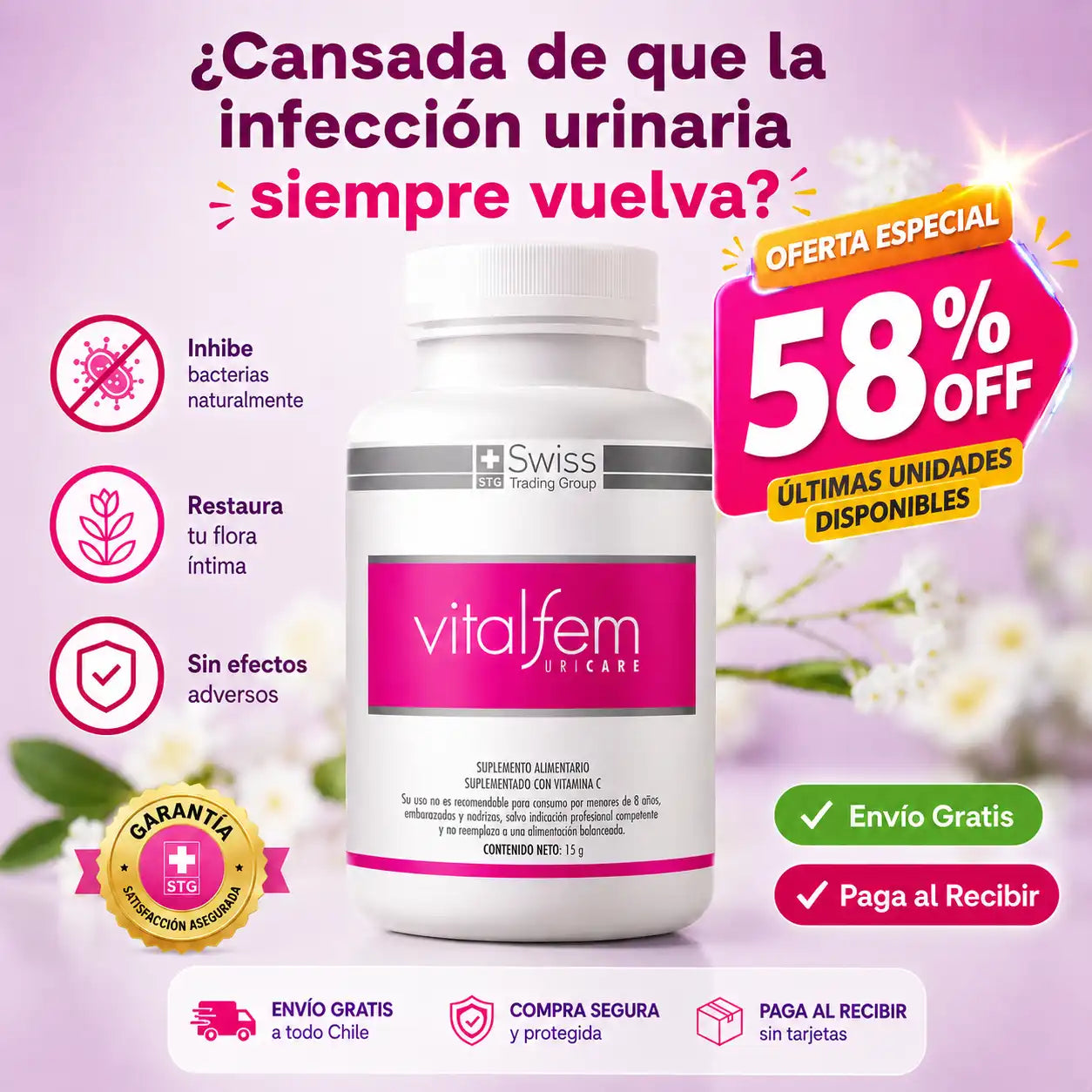 Vitalfem Uricare Salud Urinaria Femenina
