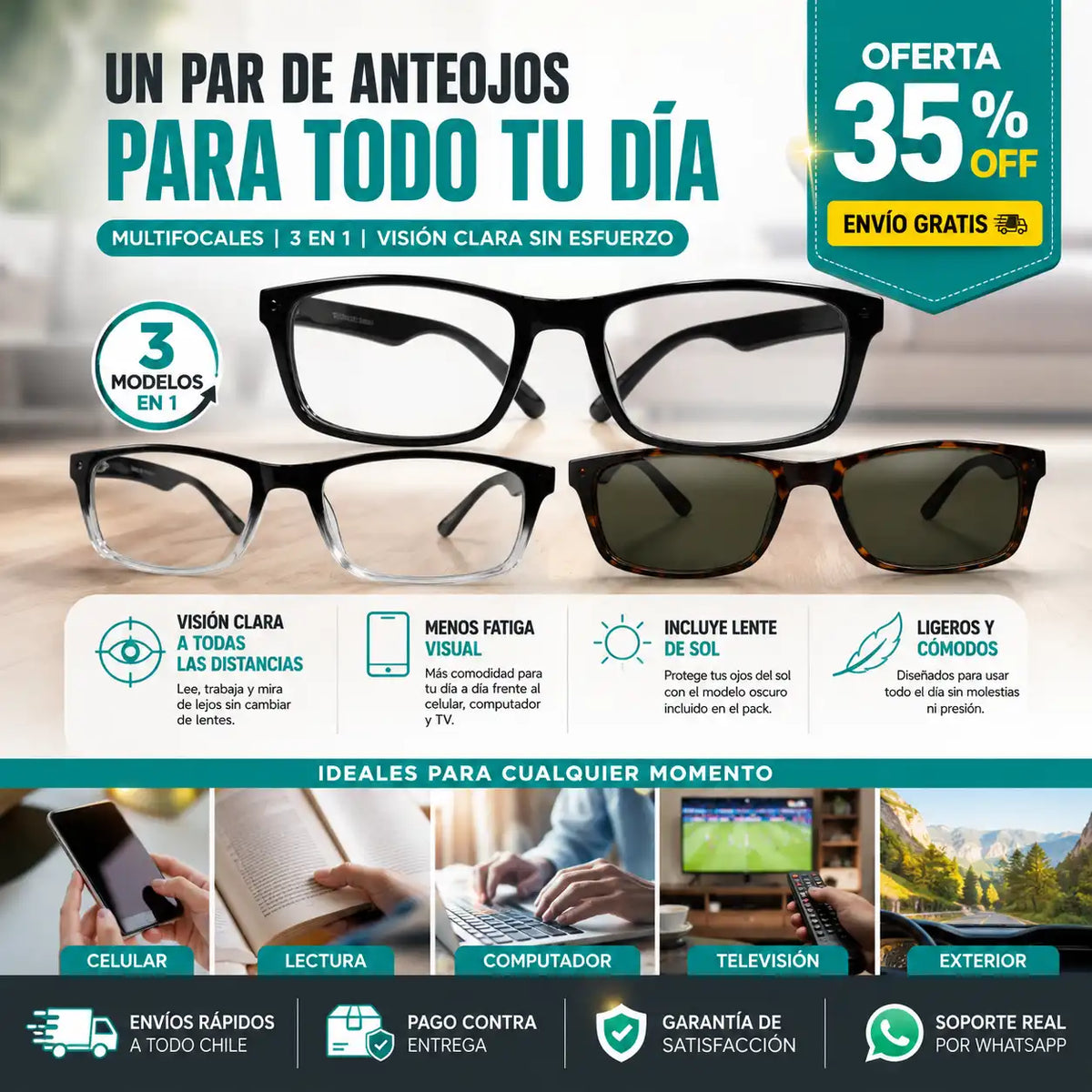 One Power Readers Lentes Multifoco x 3
