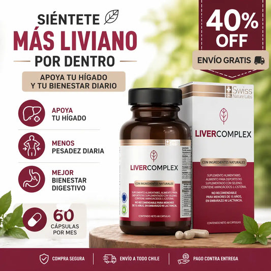 Liver Complex-Si te sientes hinchada, pesada y sin energía… puede que necesites partir por cuidar tu hígado.