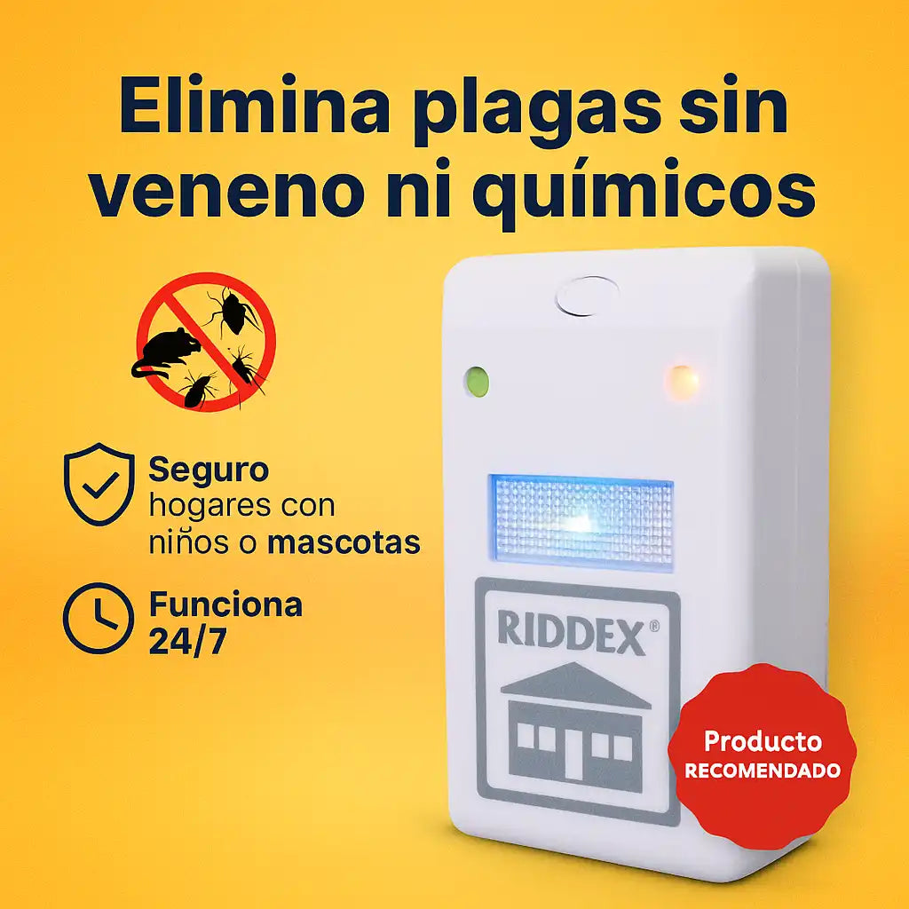 Riddex Pest Repelling Aid-Repelente Ultrasónico Ratones y Plagas