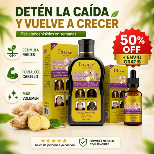Pack Shampoo Y Serum Anticaida Jengibre-Detén la caída y vuelve a crecer