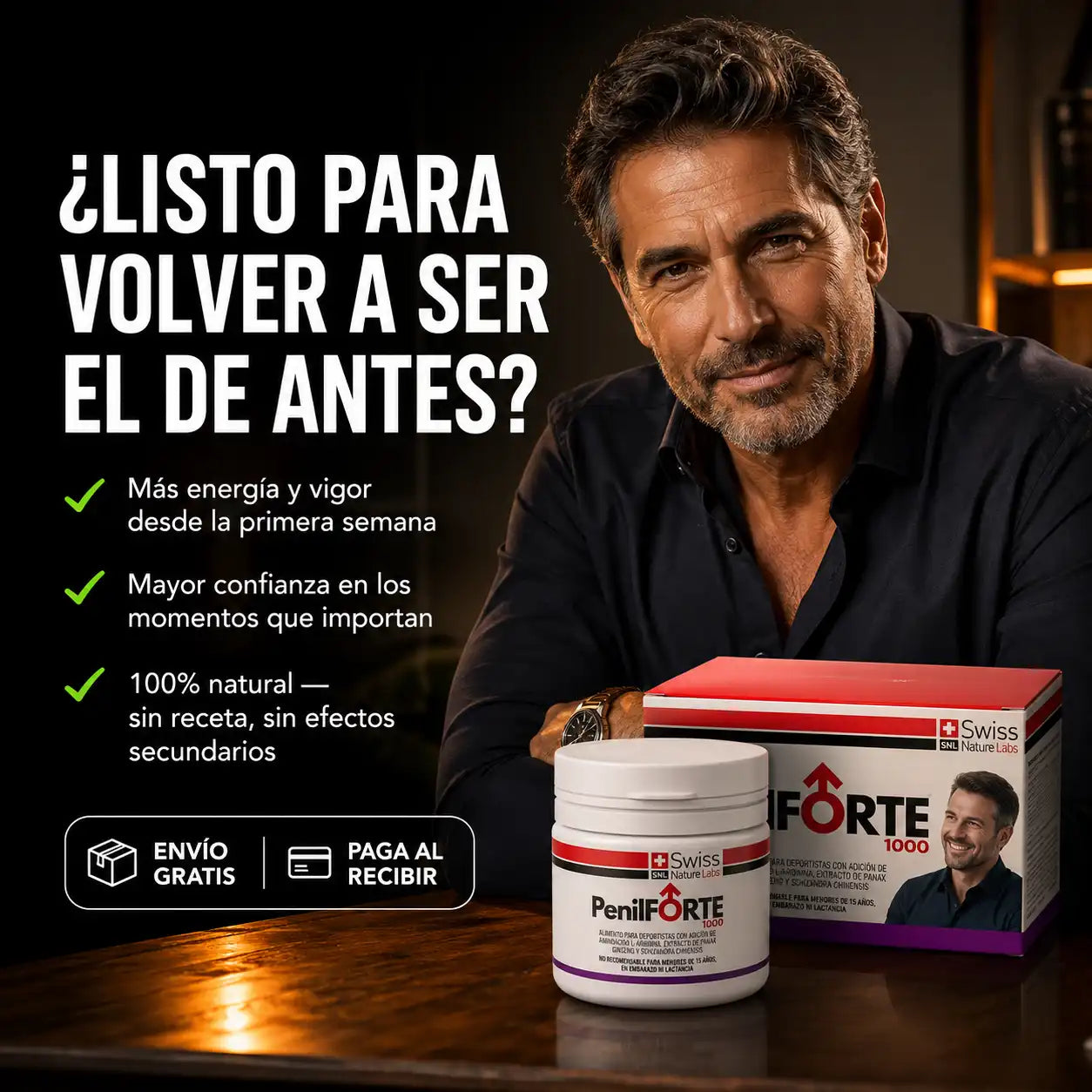 PenilForte Potenciador Masculino Natural-Recupera tu Energía
