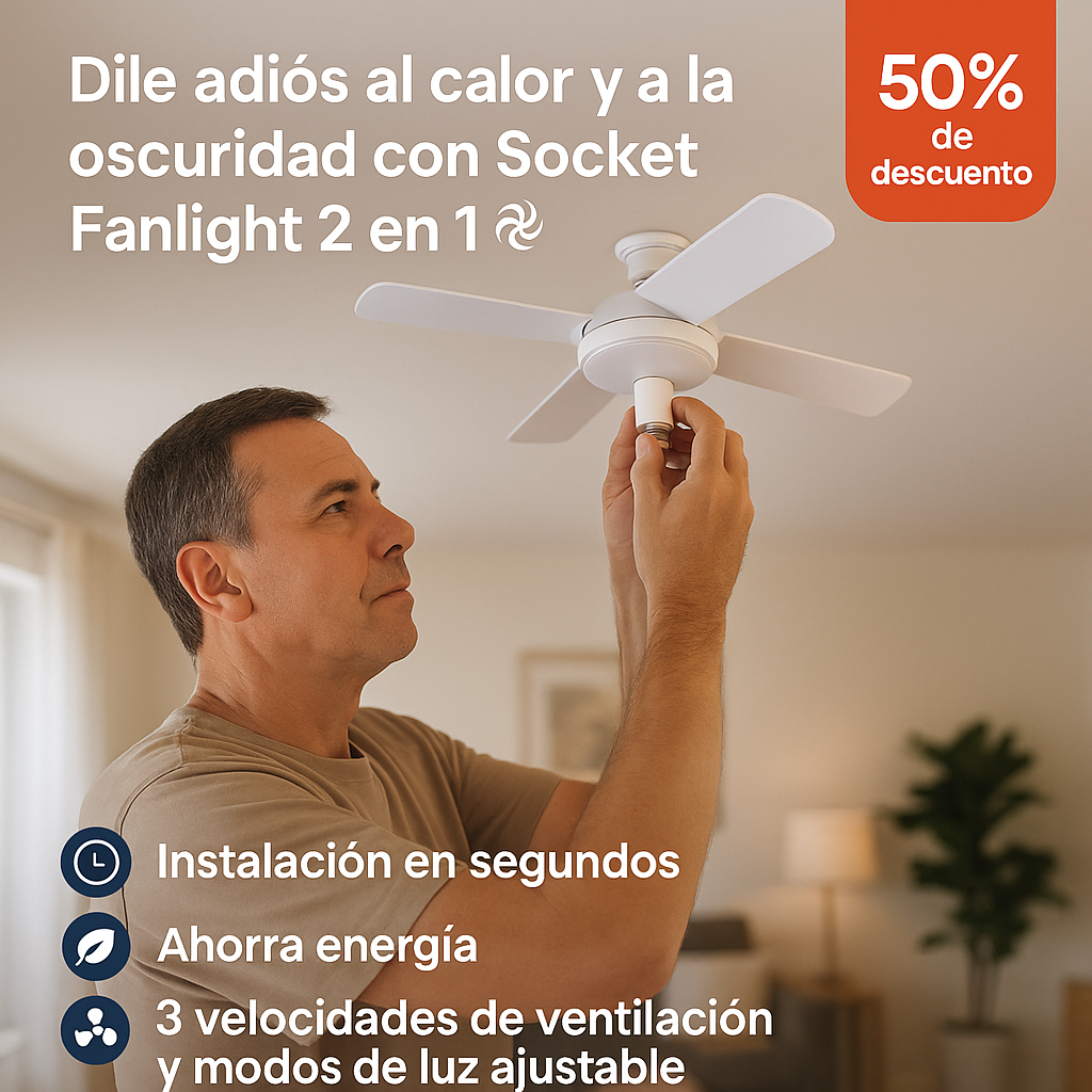 Socket Fanlight™ - Dile adiós al calor y a la oscuridad