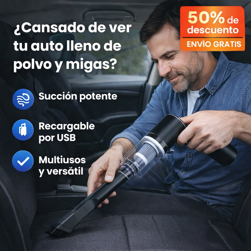 Mini Aspiradora Portátil Recargable Auto