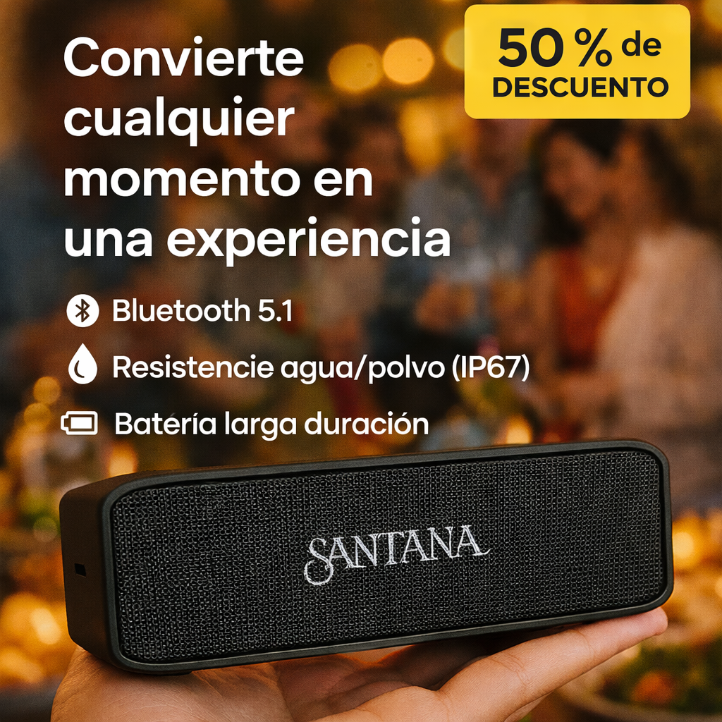Santana Samba™- El parlante que convierte cada momento en un evento.