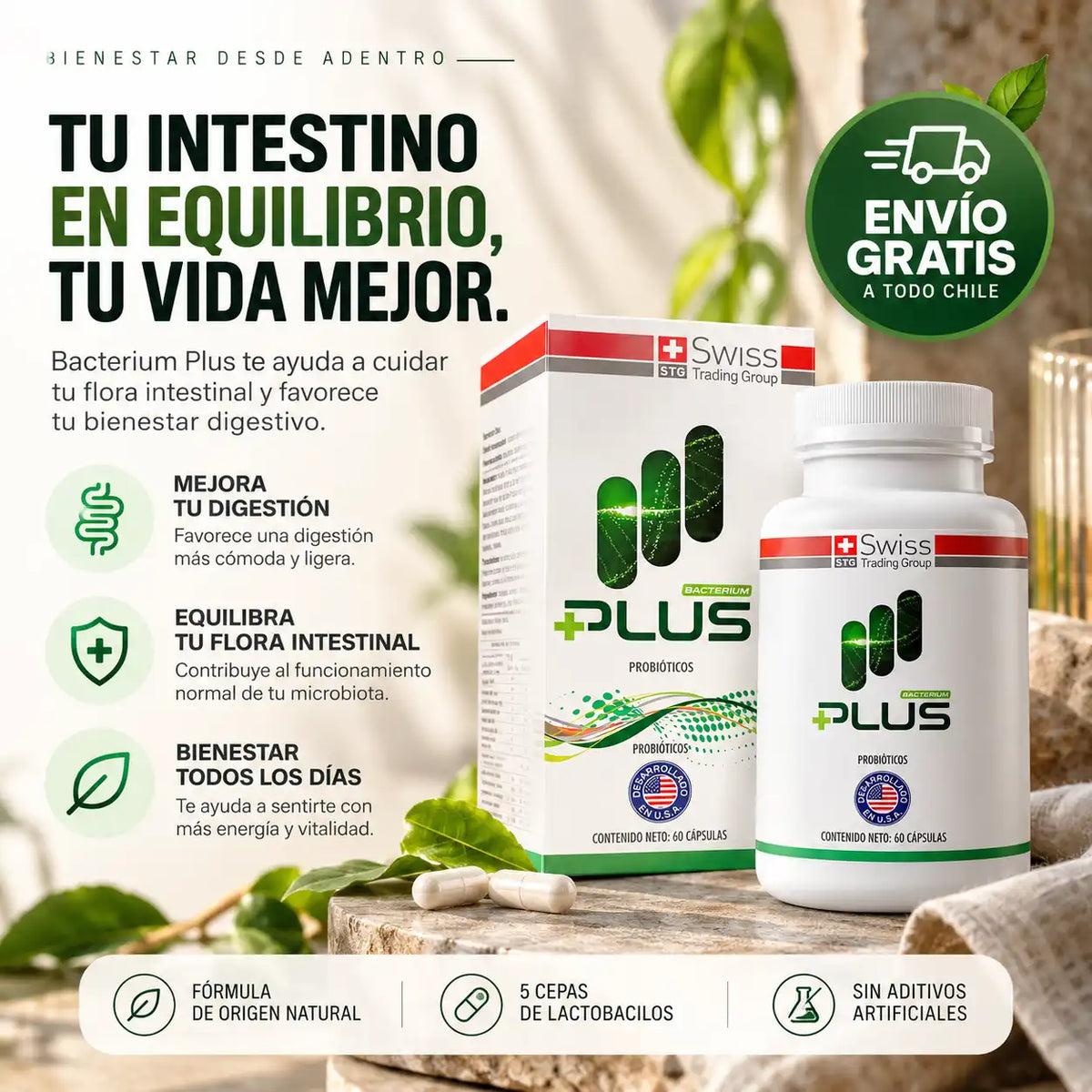 Bacterium Plus Complejo Probiótico