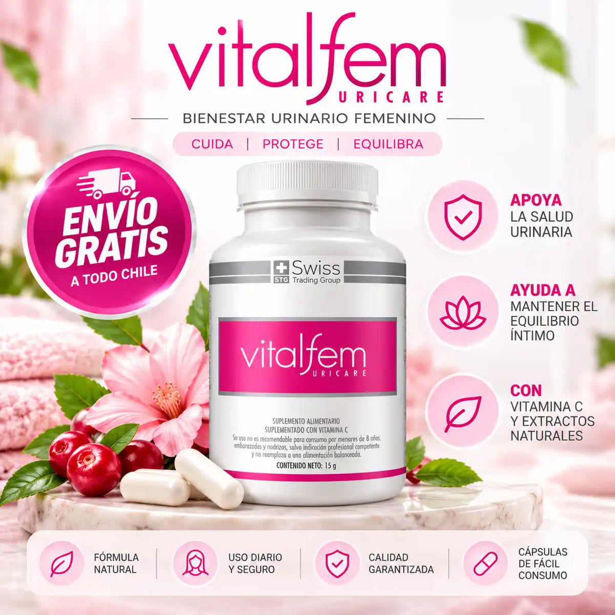 Vitalfem Uricare Salud Urinaria Femenina
