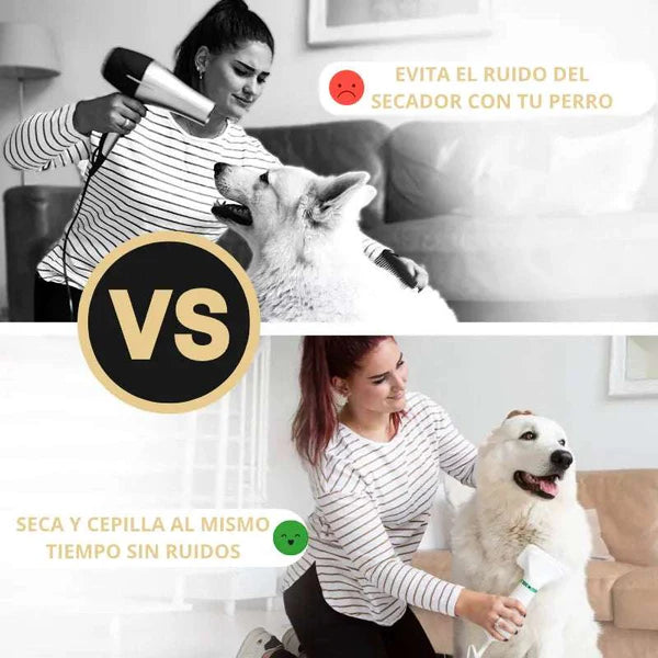 Cepillo Y Secador De Mascotas 2 En 1